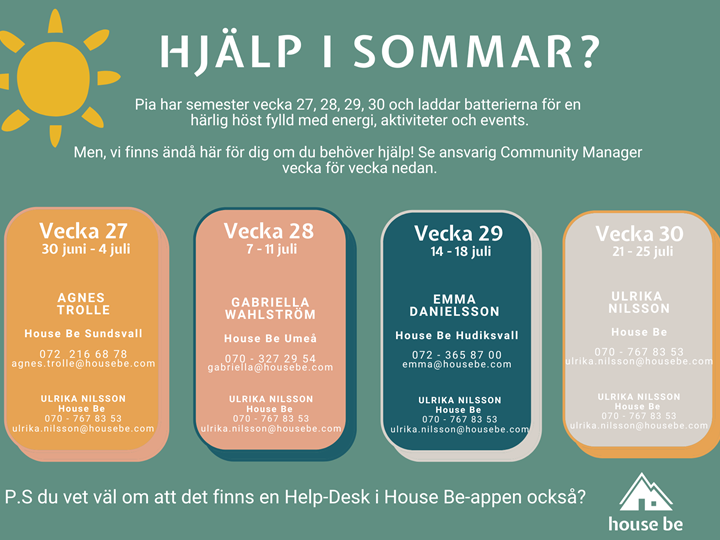 Hjälp i sommar!